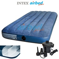 Intex  ที่นอนเป่าลม 3.5 ฟุต (ทวิน) 0.99x1.91x0.22 ม. รุ่น 68757/64732 + ที่สูบลมไฟฟ้า