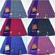 Sarung BHS Excellent Royal Spunsilk Sutra Mesres Motif Kotak Garis