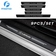 FFAOTIO Carbon Fiber Car Threshold Strips Sticker Rear Bumper Protector Car Accessories For Lexus RX ES300H NX RX350
