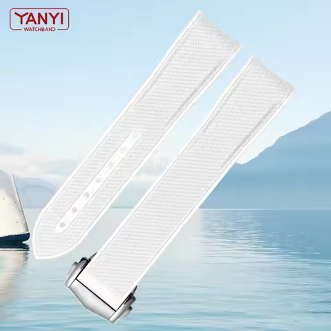 White Rubber Watchband For Omega X Swatch Joint MoonSwatch Constellation Waterproof Sports 20mm Watc