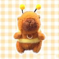12cm Cute Capybara Bee Plush Toy Pull String Wings Toy Stuffed Doll With Keychain Gift For J2e3