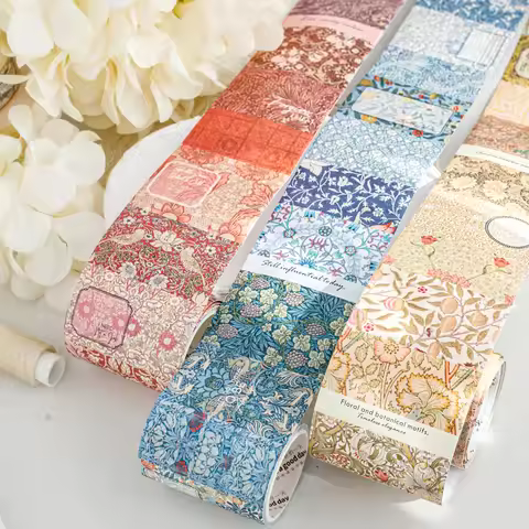 Maurice's Flower Paper Series Vintage Plant Floral Pattern Landscape Tape Creative DIY Journal Mater