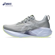 ASICS Women NOVABLAST 5 Running Shoes in Gravel/Blue Fade ASICS NOVABLAST 5 ASICS Running Shoes