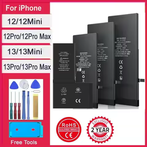 New 0 Cycle Battery For IPhone 12 13 Mini Pro Max High Capacity Bateria For 12mini 13mini 12Pro 13Pr