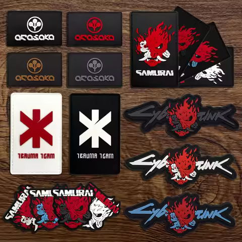 A Cyberpunk Pattern Pvc Sticker Morale Patch Badge Patch, with a Glow-In-The-Dark Effect, Used for A