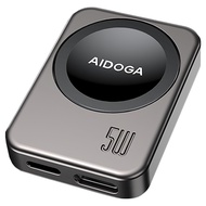 AIDOGA 艾迪伽 星航U 攜帶型磁吸無線充電器 真5W Type-C/Lightning母 1m AppleWatch/Ultra/SE全系列/AirPods4主動式降噪款/AirPods Pro