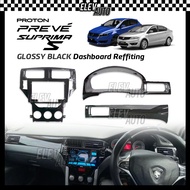 Proton Preve / Suprima S 3 IN 1 GLOSSY BLACK 9" Inch Casing Android Meter Panel Dashboard Reffiting