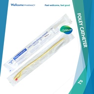 Hospitech Latex 2-Way Foley Catheter (100% Silicone Coated) 41cm (6 Sizes - 10FG / 12FG / 14FG / 16F