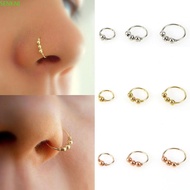 SENKNI Nose Ring Jewelry Retro Nostril Hoop Tragus Septum Helix Hoop Stud Round Beads
