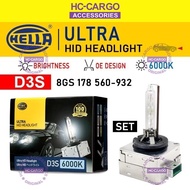 HELLA D3S Ultra HID Headlight Bulb6000k White Set 2pcs