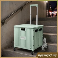 [Toolroom] Foldable Wagon with Wheels Pull Rod Foldable Utility Wagon for Shopping
