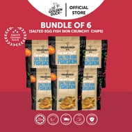 [Bundle of 6] The Golden Duck Salted Egg Fish Skin Crunchy Crisps Potato Chips Snacks