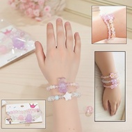 Children's bracelet contains 2 glow in the dark beads, children's bead bracelet set 2 pcs 2GL