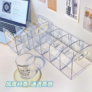 A-🍎Acrylic Book Stand File Desk Shelf Desktop Storage Box Office Student Book Bookshelf Pen Holder Transparent 3SH7