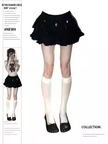 Summer Women Y2k 2000s Aesthetic Mini Skirt Korean Kpop Gyaru Dark Academia Skirt Goblin Core Goth H
