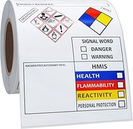 Hycodest SDS Stickers Chemical Identifying and Marking Labels MSDS Binder Sticker Decals - 100 HMIS