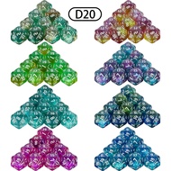 10PCS Polyhedral D20 Dice 20 Sided Dice Set for DND RPG Tabletop Game,Mixing Color D20 Games Dice