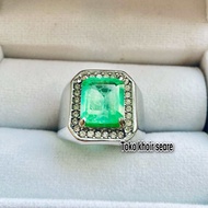 Cincin Batu Zamrud Catam Serat Natural Minimalis top Quality