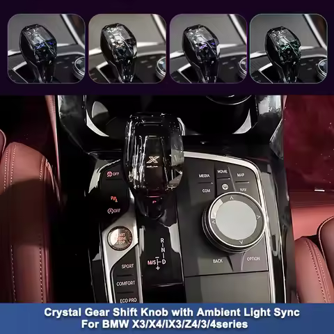 Upgraded Crystal Gear Shift Knob Set For BMW 3 series G20 G28 G22 G29 Z4 iX3 X3 G01 G08 G26 With OEM