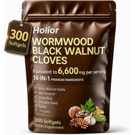 Holior 18-in-1 Wormwood  Walnut Cloves - 300 Softgels, Botanical Blend with Clove, Garlic, Turmeric,