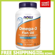 NOW Foods Omega-3 Fish Oil 180 EPA/120 DHA (180 Softgels) (EXP 2026)