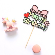 Pink Bow Birthday Cake Insert Card | Cake Insert Card | Liufenpu Gift