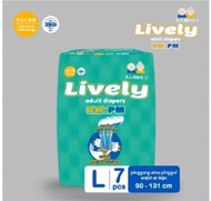 Lively Adult Diapers Popok Perekat Dewasa Siang Malam M8 L7 XL6