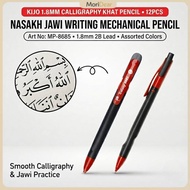 12pcs/box Kijo 2B Mechanical Pencil Khat Pensel Khat 1.8mm Khat Pensel Jawi Calligraphy Pen