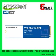 SSD (เอสเอสดี) 250,500,1000GB WD BLUE SN570 - PCIe 3/NVMe M.2 2280