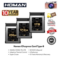 Homan CFexpress Card Type-B 256GB , 512GB , 1TB , 2TB 1800 M/Bs ( 10 Years Warranty )