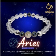 Activated Natural Crystal Healing Bracelet Zodiac Birthstones - Aries