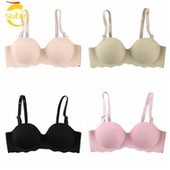 SUBEI1 Seamless Adjustable Candy Color Push-Up Bras - Comfort & Lift for Women