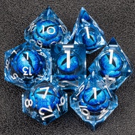 Handmade DnD ชุดลูกเต๋า Polyhedral สําหรับ Dungeons และ Dragons d และ d ลูกเต๋า Sharp Edged เรซิ่น D