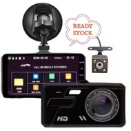 CAR RECORDER  DUAI LENS VEHICLE BLACK BOX DVR FHD 1080P FRONT AND REAR CAMERA 4 INCH CAR DVR