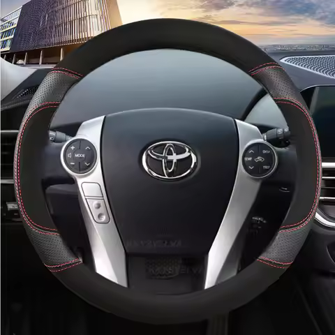 Suede Cow Leather Car Steering Wheel Cover For Toyota Prius 30 20 Prius V Prius C Prius Prime Massag