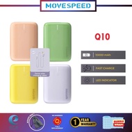 [B1F1] MOVESPEED Q10 Power Bank 10000mAh PD20W Fast Charging Powerbank Portable Mini Size Battery Ch