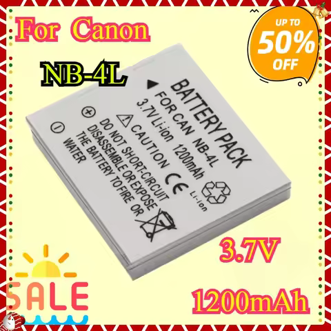 1200mAh NB-4L Battery NB 4L NB4L Camera Li-ion Battery For Canon IXUS 40 50 55 60 65 80 100 I20 110 