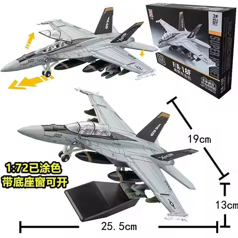 Airplane Model Plane Military 1/72 Scale F-18 Fighter F18 Jet Airplane Assemble ABS Model Building F