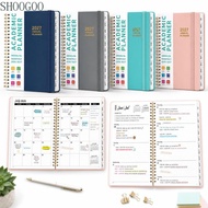 SHOOGOO Academic Planner Book, A5 with Tabs Calendar Planner, 2027 Spiral Binding Monthly/Weekly Pla