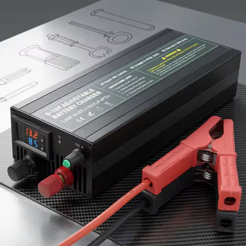 Lifepo4 /Lithium Battery Charger 12V 60A 100Ah Solar Charger Current Voltage Adjustable for 14.6V 13