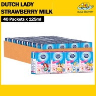 Dutch Lady UHT Milk Carton - Strawberry (40 x 125ml) - Expiry 06 Jan 2026