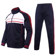 Megub Tracksuit for men outfit 2 pieces classic sweat Striped jogging suit set outwear
