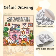 Coloring Book Educational for Relaxation Graffiti Painting Book Creatures Spooky Cutie Doodles Book 