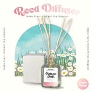New! Design!! ก้านไม้หอม (30 ml.) กลิ่น Cotton Soft น้ำหอมปรับอากาศ Reed Diffuser ฟรี! ก้านไม้งาสำหรับกระจายกลิ่น Cotton soft+box One