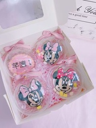 Minnie 曲奇禮盒*來圖訂製曲奇*自訂曲奇禮盒*生日禮物*糖霜曲奇*自訂曲奇*卡通曲奇*生日曲奇*生日禮盒*米妮曲奇*曲奇水晶球