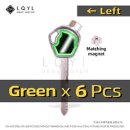 12Pcs รถจักรยานยนต์กุญแจยังไม่ได้ตัดแต่ง Blank เปลี่ยนปุ่มสำหรับ HONDA Scooter แม่เหล็ก Anti-Theft ล