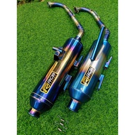 Exhaust Silent Killer RCB PREMIUM BLUE PURPLE power pipe beat Crab beat new Click 125 power pipe Ete