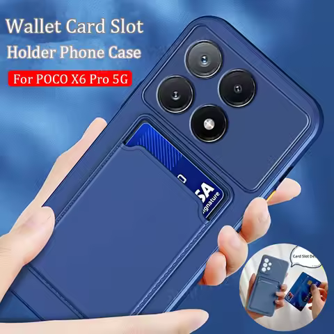 Funda for POCO X6 X5 X4 X3 Pro 5G Wallet Card Slot Holder Phone Case for POCO F6 F5 F4 M6 M5 M4 M3 P