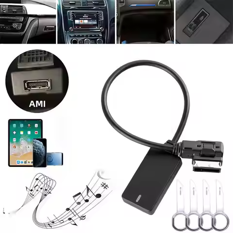 AMI MMI MDI Wireless Aux Bluetooth Adapter Cable Audio Music Auto Bluetooth For Audi A3 A4 B8 B6 Q5 