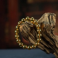 Rare Light〓Natural Grade 3A Mexican Lamber Round Bead Bracelet Antique Bracelet Boutique Collectible